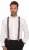 JP1880 Suspenders with Adjustable Length Burgundy Red - Accessoires - 