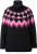 Ulla Popken Neon Alpine Pattern Long Sleeve Turtleneck Sweater Light Pink - Sweatshirts & hoodies - 