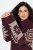 Ulla Popken Aztec Pattern Turtleneck Sweater Plum - Sweatshirts & hoodies - Sweats, hoodies et mailles douillets