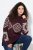 Ulla Popken Aztec Pattern Turtleneck Sweater Plum - Sweatshirts & hoodies - Sweats, hoodies et mailles douillets