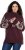Ulla Popken Aztec Pattern Turtleneck Sweater Plum - Sweatshirts & hoodies - 