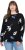 Ulla Popken Eco Cotton Leaf Pattern Long Sleeve Sweater Black - Sweatshirts & hoodies - 