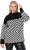 Ulla Popken Graphic Stripe Long Sleeve Turtleneck Sweater Black - Sweatshirts & hoodies - 