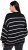 Ulla Popken Oversized Striped Balloon Sleeve Sweater Black - Sweatshirts & hoodies - 