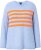 Ulla Popken Striped Long Sleeve Sweater Sky Blue - Sweatshirts & hoodies - 
