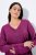 Ulla Popken Soft Fine Knit Pullover V-Neck Sweatshirt Dark Lilac - Sweatshirts & hoodies - Sweats, hoodies et mailles douillets