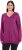 Ulla Popken Casual V-Neck Long Sleeve Sweater Berry - Sweatshirts & hoodies - 