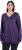 Ulla Popken Casual V-Neck Long Sleeve Sweater Deep Violet - Sweatshirts & hoodies - 