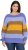 Ulla Popken Colorful Chunky Striped Sweater Lavender - Sweatshirts & hoodies - 