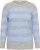 Kaffe Curve Niela Pull rayé Gris clair/Bleu - Pulls et mailles - 
