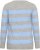 Kaffe Curve Niela Pull rayé Gris clair/Bleu - Pulls et mailles - 