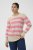 Kaffe Curve Niela Pull rayé Gris plume/Rose chiné - Pulls et mailles - 