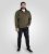 D555 Leicester 2 Quarter Neck Fleece Sweatshirt Khaki - Sweatshirts & hoodies - Sweatshirts/Hoodies grande taille homme