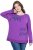 Ulla Popken Magnifique Split Style Sweatshirt Purple - Sweatshirts & hoodies - 