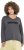 Ulla Popken Inspire Lettering V-Neck Sweatshirt Graphite Grey - Sweatshirts & hoodies - 