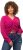Ulla Popken Shaker Stitch Cropped Gathered Sweater Fuchsia Pink - Sweatshirts & hoodies - 