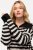 Ulla Popken Striped Troyer Collar Sweater Black - Sweatshirts & hoodies - Sweats, hoodies et mailles douillets
