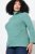 Ulla Popken Asymmetric Zipper Turtleneck Sweater Green - Sweatshirts & hoodies - Sweats, hoodies et mailles douillets