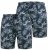 D555 Cleethorpes Hawaii Printed Swimshorts Navy - Maillots de bain - Maillots/Shorts de bain Grande Taille pour Hommes 