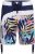 Kam Jeans 3018 Panelled Floral Swimshorts Navy - Maillots de bain - Maillots/Shorts de bain Grande Taille pour Hommes 