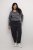 Kaffe Curve Merla Pantalon Noir Oyster - Jeans & Pantalons Femme Grandes Tailles – Plus Size - 