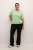 Kaffe Curve Lizzy Pull rayé Gris plume chiné/Vert - T-shirts imprimés pour femme - 