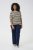 Kaffe Curve Lizzy Pull rayé Beige/Noir rayé - T-shirts imprimés pour femme - 