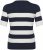 Kaffe Curve Lizzy rayured Pull Midnight/Chalk rayure - T-shirts - 