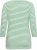 Kaffe Curve Lia Boatneck 3/4 T-Shirt Chalk/Bright Green - T-shirts et tops - 