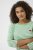 Kaffe Curve Lia Boatneck 3/4 T-Shirt Chalk/Bright Green - T-shirts et tops - 