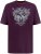 D555 Grimsby Rock n' Roll Skull Printed T-Shirt Burgundy - T-shirts avec impression - 