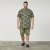 North Latitude 61123 T-Shirt Imprimé All Over Vert Olive - T-shirts - T-shirts Homme Grande Taille