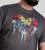 D555 Coalville T-Shirt Skulls with Colored Drips Navy Twist - T-shirts - T-shirts Homme Grande Taille