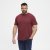 North Latitude T-Shirt O-Neck Bordeaux TALL - TALL T-shirts - T-Shirts Longueur Extra pour Grands Hommes