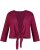 Ulla Popken Versatile Surplice Wrap Tie Hem Bolero Top Magnolia Red - T-shirts - 