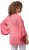 Ulla Popken Trumpet Sleeve Cold Dyed Tee Dark Pink - T-shirts imprimés pour femme - 