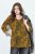 Ulla Popken Animal Print 3/4 Sleeve V-Neck Tee Neon Orange - T-shirts - T-shirts au féminin, grandes tailles