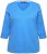 Ulla Popken Country Lettered 3/4 Sleeve Tee Teal Blue - T-shirts imprimés pour femme - 