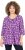 Ulla Popken Snowflake Print 3/4 Sleeve A-Line Tee Dark Purple - T-shirts imprimés pour femme - 
