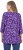 Ulla Popken Scribble Print Square Neck 3/4 Sleeve Tee Violet - T-shirts imprimés pour femme - 