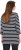 Ulla Popken Striped 3/4 Sleeve A-Line Tee Black - T-shirts - 