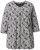 Ulla Popken Graphic Flower A-Line 3/4 Sleeve Tee Soft Light Blue - T-shirts - 