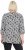 Ulla Popken Graphic Flower A-Line 3/4 Sleeve Tee Soft Light Blue - T-shirts - 