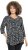 Ulla Popken Ribbon Print 3/4 Sleeve Asymmetric Tee Black - T-shirts imprimés pour femme - 