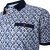 Kam Jeans 5526 AOP Diamond Jersey Polo with Contracts Collar/Cuffs Navy - Polos - Polos homme grande taille