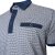 Kam Jeans 5528 AOP Print with Jacquard Collar/Cuffs Polo Navy - Polos - Polos homme grande taille