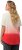 Ulla Popken Dip Dyed Short Sleeve Logo Tee Off-White - T-shirts imprimés pour femme - 