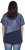 Ulla Popken Quick Drying Geometric Print Short Sleeve Tee Navy Blue - T-shirts imprimés pour femme - 