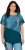 Ulla Popken Quick Drying Geometric Print Short Sleeve Tee Dark Petrol - T-shirts imprimés pour femme - 