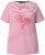 Ulla Popken Palm Tree Embroidered Tee Dark Raspberry - T-shirts imprimés pour femme - 
